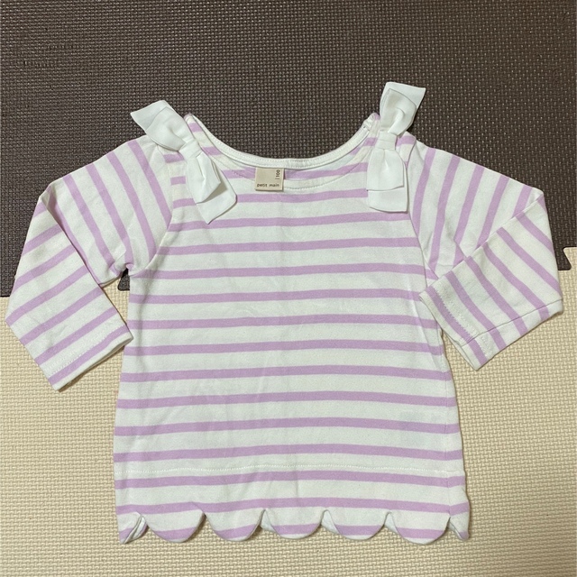 petit main(プティマイン)のなな様専用❣️プティマイン　スカラップ　Tシャツ　100 キッズ/ベビー/マタニティのキッズ服女の子用(90cm~)(Tシャツ/カットソー)の商品写真