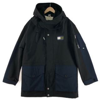 トミーヒルフィガー(TOMMY HILFIGER)の〇〇TOMMY HILFIGER トミーヒルフィガ メンズ ジャケット 2 in 1 フーデッドブルゾン サイズS MW21229 ブラック×ネイビー(その他)