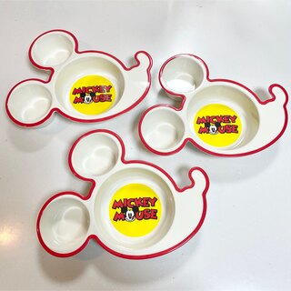 Disney - ディズニーランド ハングリーベア スーベニア ミッキー 顔型 カレー皿 子供用