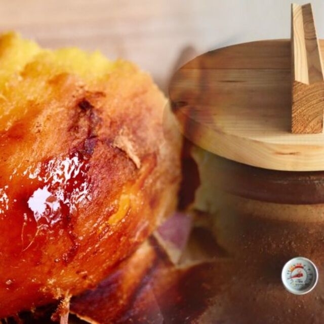 く日はお得♪ 甘〜く焼ける焼き芋壺基本セット!温度計付きで初めて