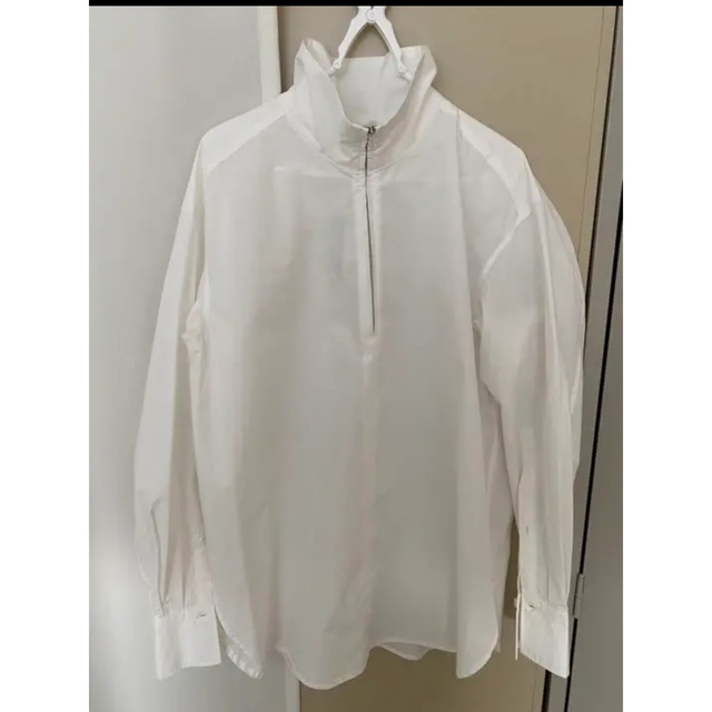 clane クラネ　HALF ZIP STAND COLLAR SHIRT