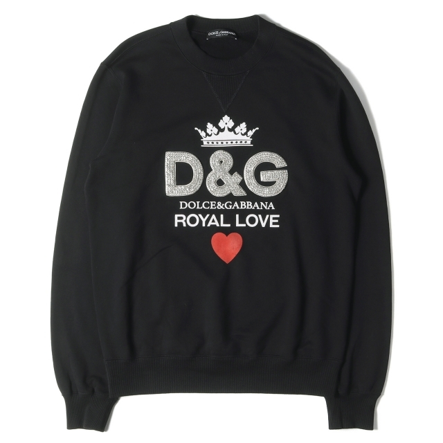 DOLCE&GABBANA ドルチェ&ガッバーナ スウェット D&G クリスタル ロゴ ...