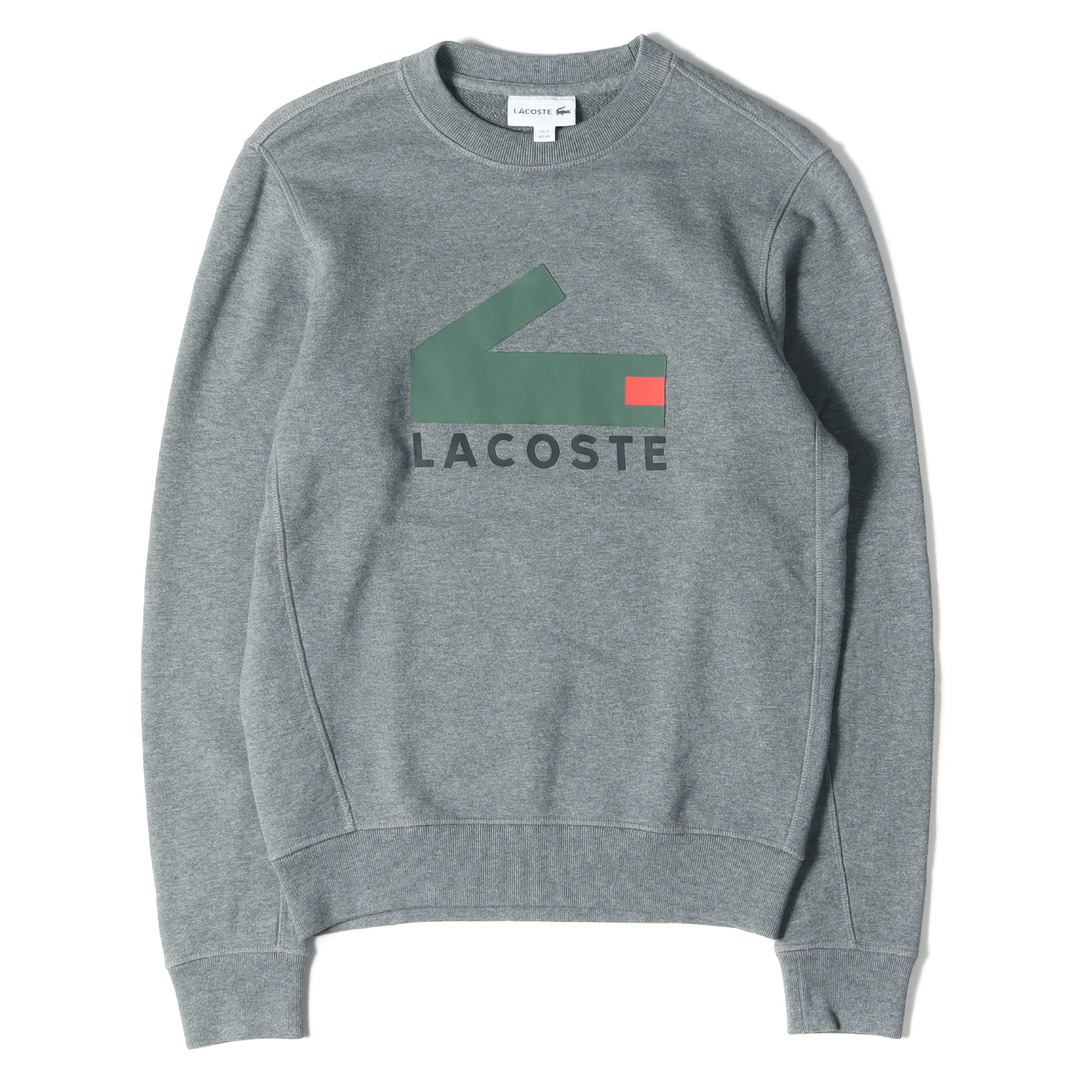 LACOSTE ラコステ トレーナー XS カーキ スウェット ロゴ刺繍