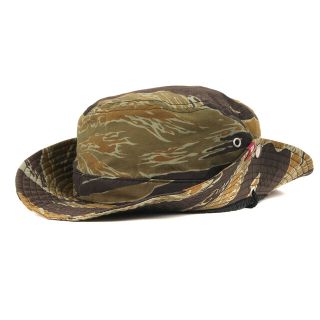 ハイドアンドシーク(HIDE AND SEEK)のHideandSeek ハイドアンドシーク タイガーカモ柄 オックスナイロン ジャングルハット Tiger Camo HAT 16SS 迷彩 M 帽子 【メンズ】【中古】(ハット)