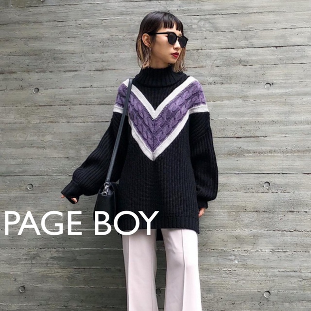 PAGEBOY(ページボーイ)のPAGEBOY モードチルデンニット 美品 レディースのトップス(ニット/セーター)の商品写真