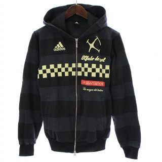 adidas＊ボタニカル柄＊ジップアップ＊パーカー＊イエロー＊フード付き