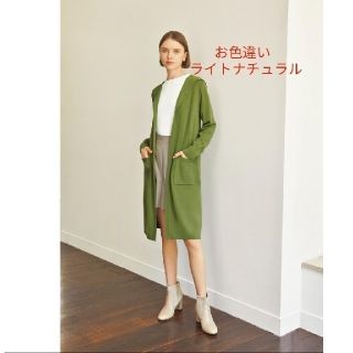 美品◎FOXEY／フロントフリル コットンカーディガン 長袖 ブルーネイビー