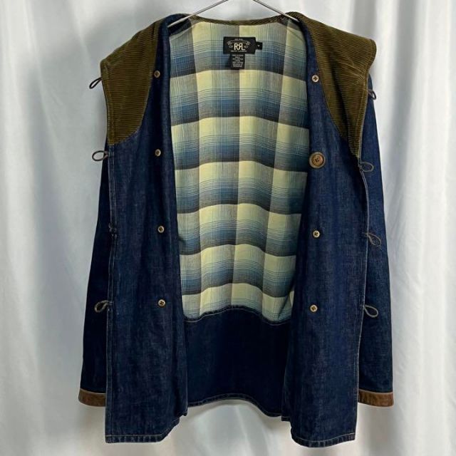 【希少】RRL DENIM RANCH COAT ランチコート 襟コーデュロイ 4