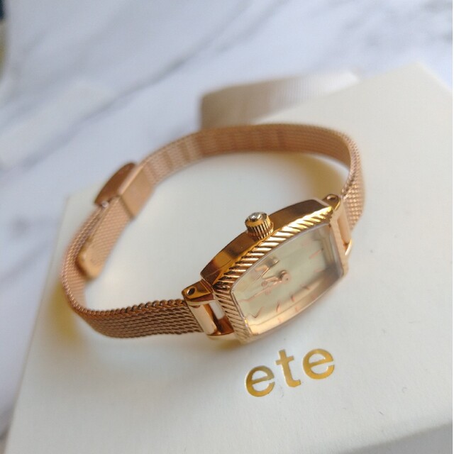 ete(エテ)のエテ腕時計 美品 １Pダイヤ ピンクゴールド レディースブレスクォーツ レディースのファッション小物(腕時計)の商品写真