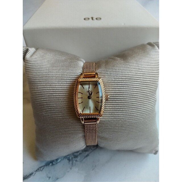 ete(エテ)のエテ腕時計 美品 １Pダイヤ ピンクゴールド レディースブレスクォーツ レディースのファッション小物(腕時計)の商品写真
