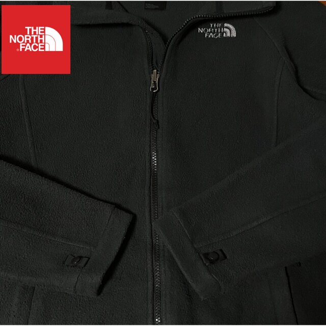 THE NORTH FACE(ザノースフェイス)のノースフェイス フリース ボア ブラック 黒 刺繍ロゴ ジャケット ジップアップ レディースのジャケット/アウター(ブルゾン)の商品写真