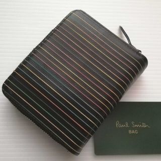 ポールスミス(Paul Smith)の訳あり未使用　ポールスミス　本革　ラウンド財布　マルチストライプ　リアルレザー(折り財布)