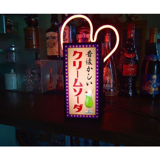 クリームソーダ 喫茶 カフェ 昭和レトロ 懐かしい看板 置物 雑貨 クリームソーダ 喫茶 カフェ 昭和レトロ 懐かしい看板 置物 雑貨