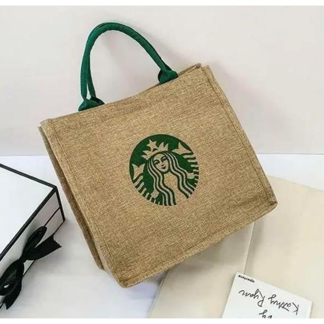 Starbucks Coffee(スターバックスコーヒー)の【韓国限定】スターバックス スタバ トートバッグ　ホワイト レディースのバッグ(ハンドバッグ)の商品写真