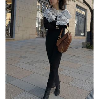 Ameri VINTAGE - AMERI LACE COLLAR SET DRESS