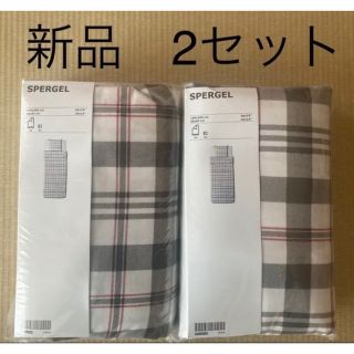IKEA - IKEA SPERGEL 掛け布団 カバー & 枕 カバー シングル 2セット
