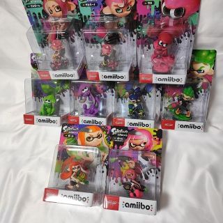 ニンテンドースイッチ(Nintendo Switch)のスプラトゥーン amiibo 9個セット 美品(家庭用ゲームソフト)