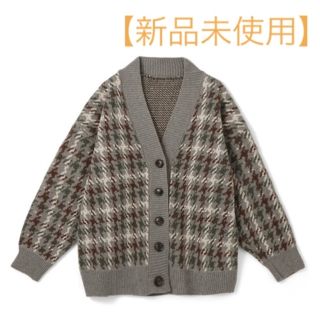 グレイル(GRL)の【値下げ/即納◎】GRL 千鳥柄Vネックニットカーディガン[kn124](カーディガン)