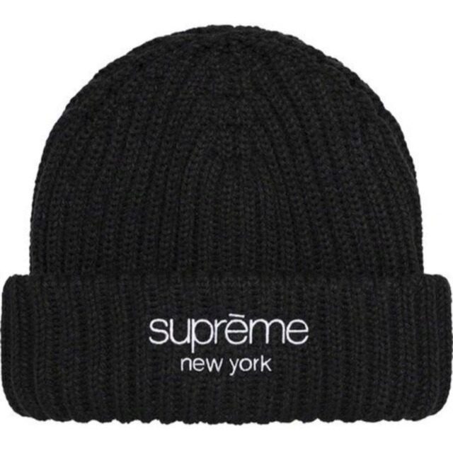 Supreme(シュプリーム)のSupreme Ribbed Beanie Black メンズの帽子(ニット帽/ビーニー)の商品写真