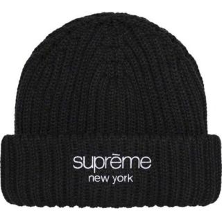 シュプリーム(Supreme)のSupreme Ribbed Beanie Black(ニット帽/ビーニー)