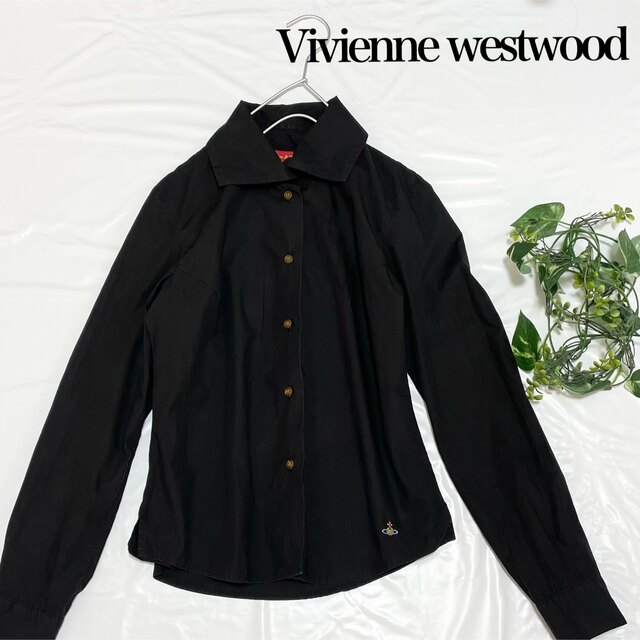 Vivienne Westwood コットンブラウス【イタリア製】黒　オーブ