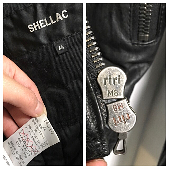 SHELLAC(シェラック)のSHELLAC シェラック レザー 馬革 ジャケット ブラック ririジップ メンズのジャケット/アウター(レザージャケット)の商品写真