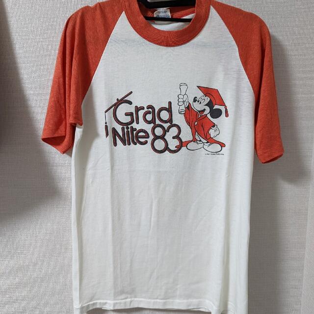 Tシャツ/カットソー(半袖/袖なし)80s Disney "Grad Night'83" リンガーT