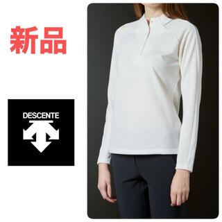 DESCENTE - S 新品定価15400円/デサント/ゴルフ/レディース/長袖ポロシャツ
