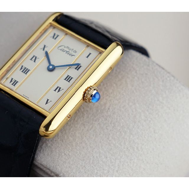 【公式ショップ】 - Cartier 美品 Cartier LM ローマン ゴールドライン タンク マスト カルティエ 腕時計(アナログ) 6