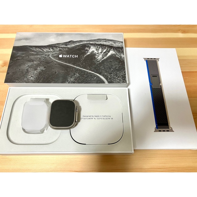 Apple Watch(アップルウォッチ)のApple Watch Ultra ブルー/グレイトレイルループ - M/L メンズの時計(腕時計(デジタル))の商品写真