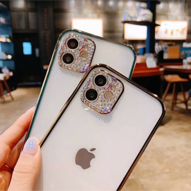 iPhoneケース キラキラ お洒落 可愛い 背景クリア ゴールド ノー ... iphoneケース ノーブランド