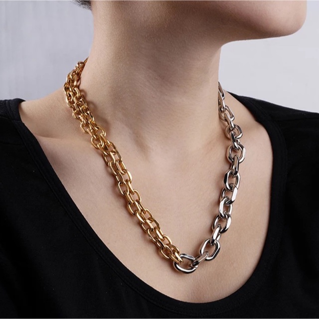 ALEXIA STAM(アリシアスタン)のContrast double chain necklace No.967 レディースのアクセサリー(ネックレス)の商品写真