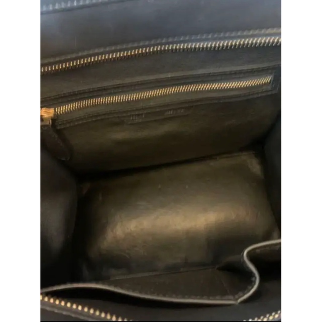 celine(セリーヌ)のCELINEセリーヌ　ラゲージミニ　ハラコレオパード×ブラックレザー レディースのバッグ(ハンドバッグ)の商品写真