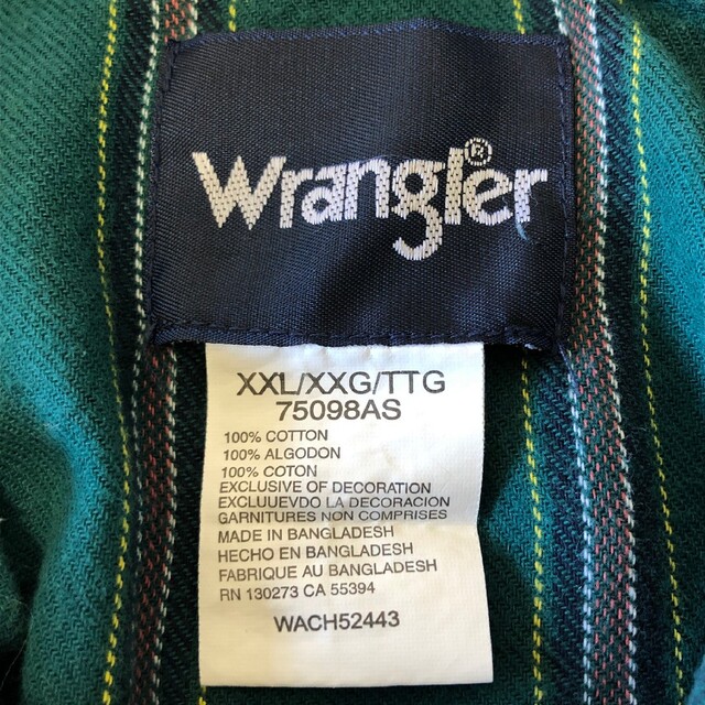 Wrangler(ラングラー)のラングラー　Wrangler　ウェスタンシャツ　ネルシャツ　XXL メンズのトップス(シャツ)の商品写真
