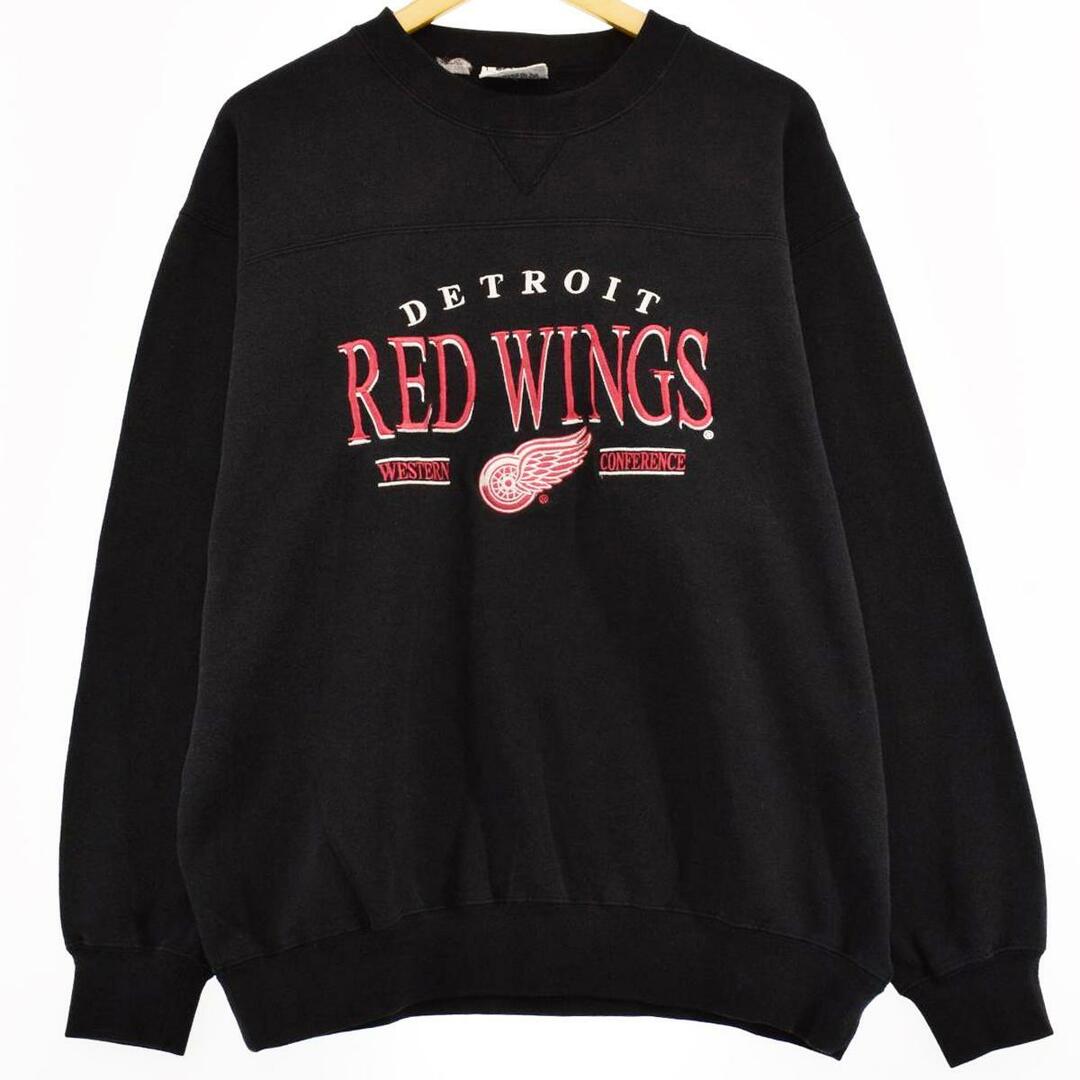 USA SPORT CLUB NHL DETROIT RED WINGS デトロイトレッドウイングス ロゴスウェット トレーナー メンズL /eaa289543