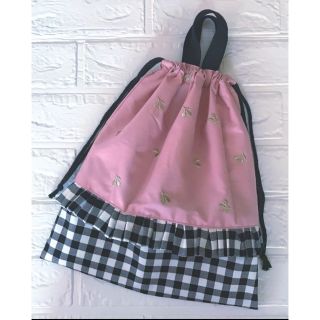 チェリー さくらんぼ くすみピンク 体操服入れ お着替え袋