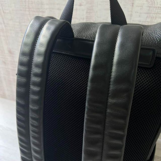 美品 コーチ COACH リュック F72311 ブラック ヘンリー レザー