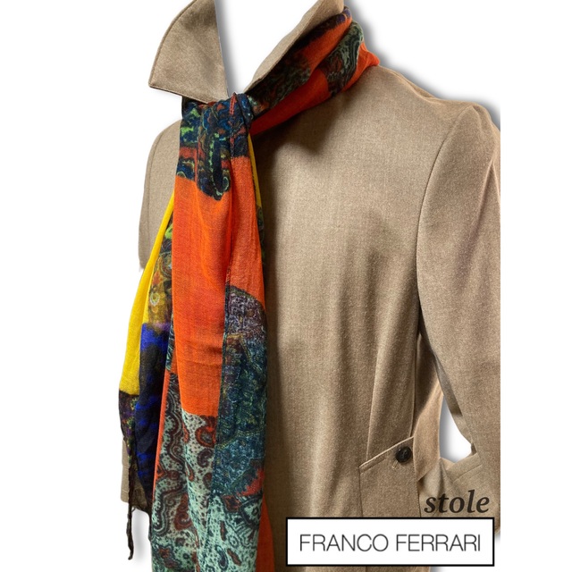 【新品】FRANCO FERRARI／フランコフェラーリ／ストール／ペイズリー