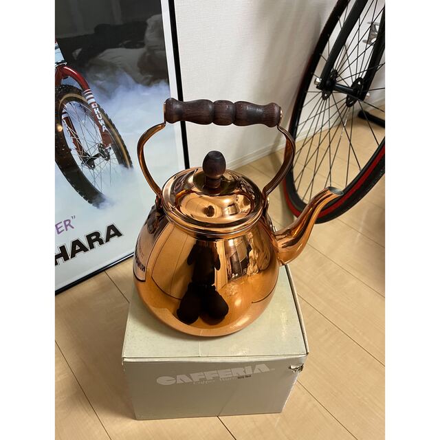 銅製やかん ケットル 4L 骨董 アンティークの通販 by PECO's shop｜ラクマ