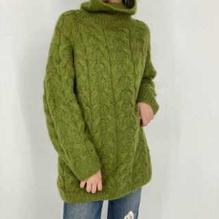 エクスプレス(EXPRESS)の古着 EXPRESS ケーブル編み タートルネック モヘアニットセーター レディースM /eaa291990(ニット/セーター)