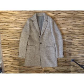 ラルディーニ(LARDINI)のFRADI フラディ ジャージー コート 46 size グレージュ used(チェスターコート)