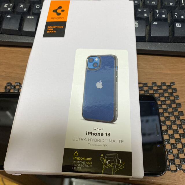 Spigen(シュピゲン)のSpigen iPhone13 用 ケース 半透明 マット感 2重構造  スマホ/家電/カメラのスマホアクセサリー(iPhoneケース)の商品写真