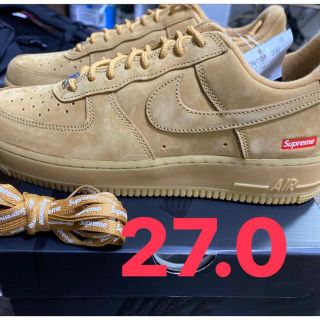 シュプリーム(Supreme)のSupreme × Nike Air Force 1 Low wheat 27(スニーカー)