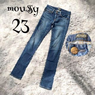 マウジー(moussy)のd24【マウジー】スキニーデニム ストレッチ 金ボタン パンツ ジーパン 23(デニム/ジーンズ)