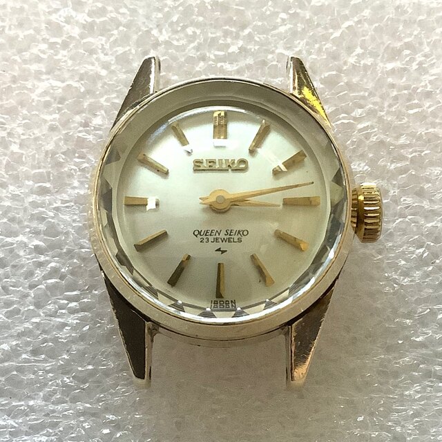 良品‼️QUEEN SEIKO クイーンセイコー カットガラス 手巻き腕時計 www ...