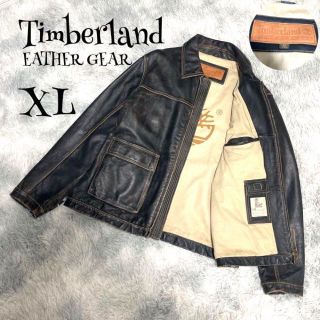90s ティンバーランド レザージャケット XL ブラウン Timberland 国内