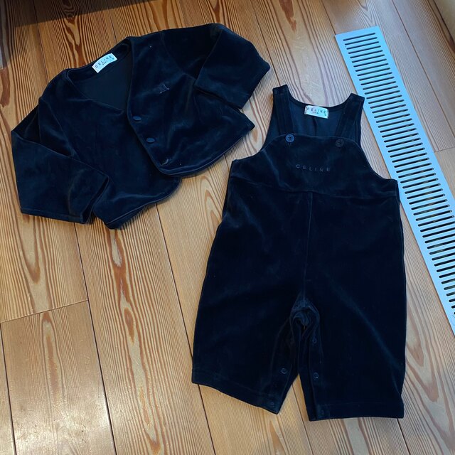 90cm CELINE 日本製 ベロア セットアップ ボレロ ロンパース お歳暮