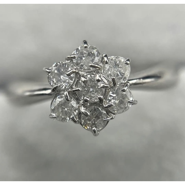 RJ246★高級 ダイヤモンド0.5ct プラチナ リング レディースのアクセサリー(リング(指輪))の商品写真