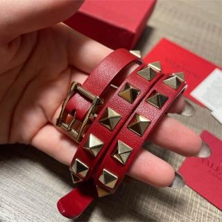 値下げ】VALENTINO ロックスタッズブレスレット3連-