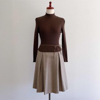 M'S GRACY - 美品☆エムズグレイシー 膝丈 ニットワンピース